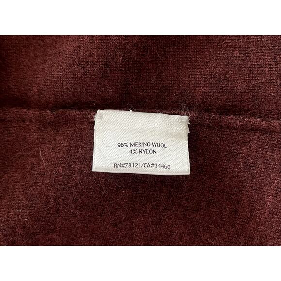 Eileen Fisher Sz 2X Sweater Blazer Maroon Felted Wool Lagenlook Layering - Picture 14 of 15